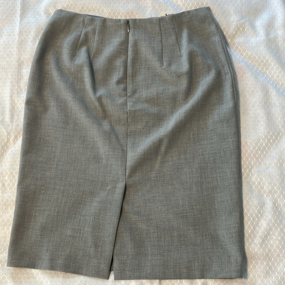 Talbots Light Gray Midi Skirt NWT NEW PRICE - Picture 3 of 11